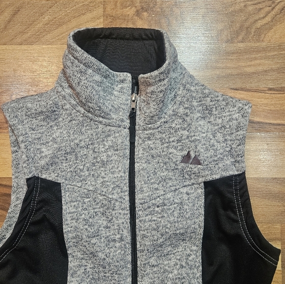 Powder River Outfitters Vest Mens Medium Gray Knit Fleece Lined Stretch - Picture 2 of 9